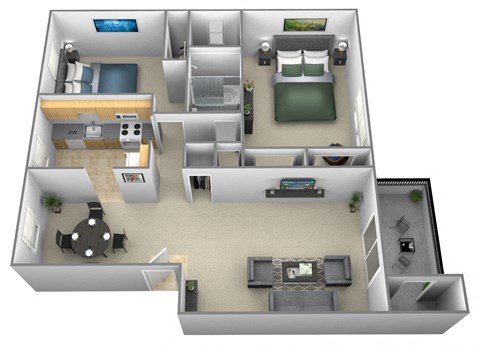 2 bed 1.5 bath F at Liberty Gardens Apartments, Baltimore, Maryland